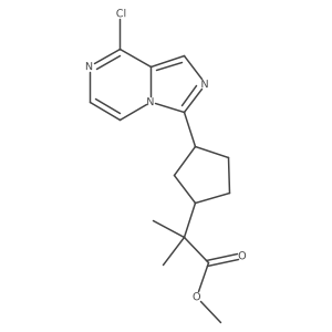 Methyl 2-(3-(8-chloroimidazo[1,5-a]pyrazin-3-yl)cyclopentyl)-2-methylpropanoate结构式