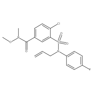 Benzamide, 4-chloro-3-[[(4-fluorophenyl)-2-propen-1-ylamino]sulfonyl]-N-methoxy-N-methyl- Structure