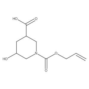 5-Hydroxy-1-[(prop-2-en-1-yloxy)carbonyl]piperidine-3-carboxylic acid Structure