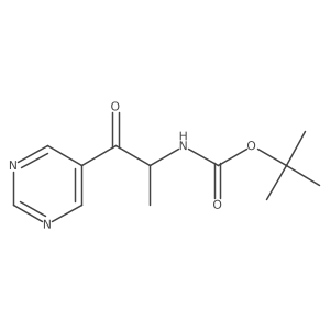 tert-butyl N-[1-oxo-1-(pyrimidin-5-yl)propan-2-yl]carbamate结构式