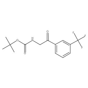 tert-butyl N-[2-oxo-2-[3-(trifluoromethyl)phenyl]ethyl]carbamate结构式