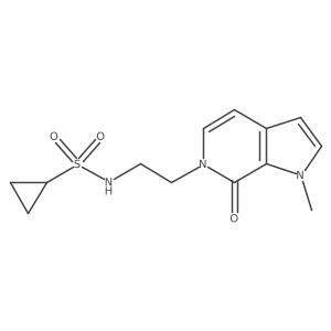 N-(2-(1-methyl-7-oxo-1H-pyrrolo[2,3-c]pyridin-6(7H)-yl)ethyl)cyclopropanesulfonamide Structure