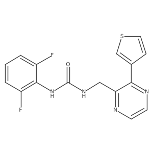 1-(2,6-Difluorophenyl)-3-{[3-(thiophen-3-yl)pyrazin-2-yl]methyl}urea结构式