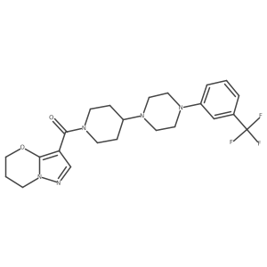 (6,7-dihydro-5H-pyrazolo[5,1-b][1,3]oxazin-3-yl)(4-(4-(3-(trifluoromethyl)phenyl)piperazin-1-yl)piperidin-1-yl)methanone Structure