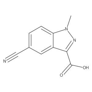 5-Cyano-1-methyl-1H-indazole-3-carboxylic acid结构式
