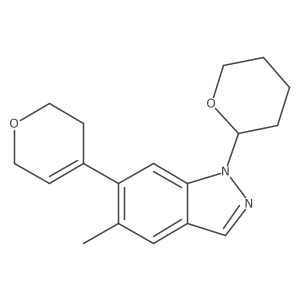 6-(3,6-Dihydro-2H-pyran-4-yl)-5-methyl-1-(tetrahydro-2H-pyran-2-yl)-1H-indazole结构式