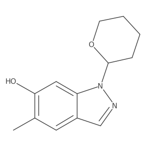 5-Methyl-1-(tetrahydro-2H-pyran-2-yl)-1H-indazol-6-ol结构式