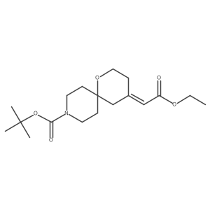 tert-butyl (4E)-4-(2-ethoxy-2-oxoethylidene)-1-oxa-9-azaspiro[5.5]undecane-9-carboxylate Structure