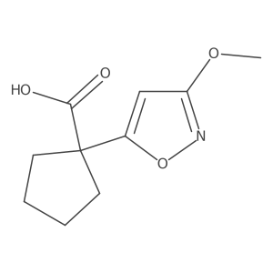 1-(3-Methoxy-1,2-oxazol-5-yl)cyclopentane-1-carboxylic acid结构式