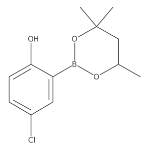 4-Chloro-2-(4,4,6-trimethyl-1,3,2-dioxaborinan-2-YL)phenol结构式