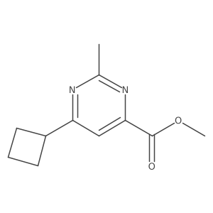Methyl 6-cyclobutyl-2-methylpyrimidine-4-carboxylate结构式