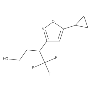 3-(5-Cyclopropyl-1,2-oxazol-3-yl)-4,4,4-trifluorobutan-1-ol Structure