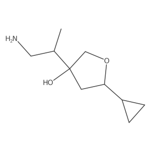 3-(1-Aminopropan-2-yl)-5-cyclopropyloxolan-3-ol结构式