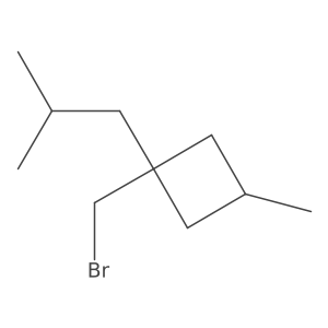 1-(Bromomethyl)-3-methyl-1-(2-methylpropyl)cyclobutane Structure