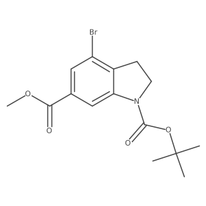 1-tert-Butyl 6-methyl 4-bromoindoline-1,6-dicarboxylate Structure