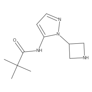 N-[1-(azetidin-3-yl)-1H-pyrazol-5-yl]-2,2-dimethylpropanamide Structure