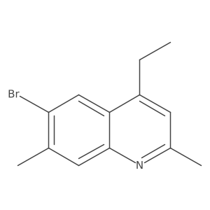 6-Bromo-4-ethyl-2,7-dimethylquinoline Structure