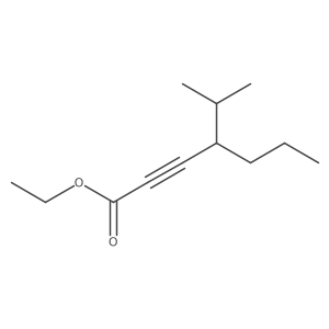 Ethyl 4-(propan-2-yl)hept-2-ynoate结构式