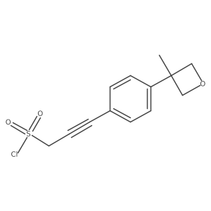 3-[4-(3-Methyloxetan-3-yl)phenyl]prop-2-yne-1-sulfonyl chloride Structure