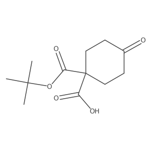 1-[(Tert-butoxy)carbonyl]-4-oxocyclohexane-1-carboxylic acid Structure