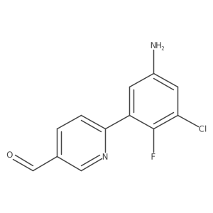 6-(5-Amino-3-chloro-2-fluorophenyl)pyridine-3-carbaldehyde Structure