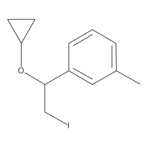 1-(1-Cyclopropoxy-2-iodoethyl)-3-methylbenzene结构式