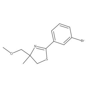 2-(3-Bromophenyl)-4-(methoxymethyl)-4-methyl-4,5-dihydro-1,3-thiazole结构式