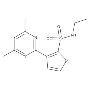 3-(4,6-dimethylpyrimidin-2-yl)-N-ethylfuran-2-sulfonamide结构式