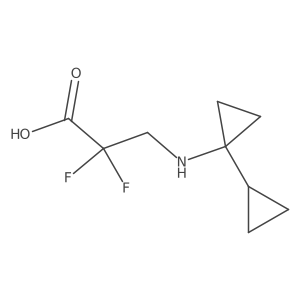 3-[(1-Cyclopropylcyclopropyl)amino]-2,2-difluoropropanoic acid Structure