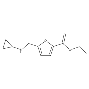 N-{[5-(1-ethoxyethenyl)furan-2-yl]methyl}cyclopropanamine结构式