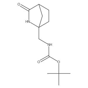 tert-butyl N-({3-oxo-2-azabicyclo[2.2.1]heptan-1-yl}methyl)carbamate结构式