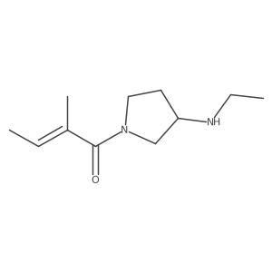 1-[3-(Ethylamino)pyrrolidin-1-yl]-2-methylbut-2-en-1-one结构式