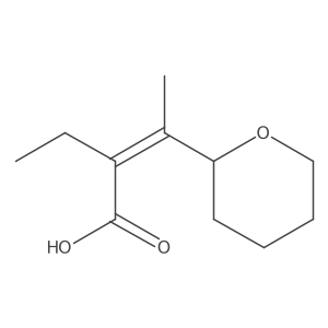 (2Z)-2-ethyl-3-(oxan-2-yl)but-2-enoic acid Structure
