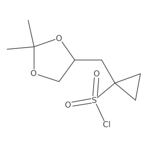 1-((2,2-Dimethyl-1,3-dioxolan-4-yl)methyl)cyclopropane-1-sulfonyl chloride Structure
