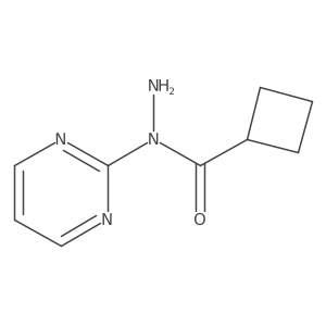 N-(pyrimidin-2-yl)cyclobutanecarbohydrazide结构式