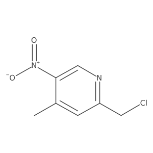 2-(Chloromethyl)-4-methyl-5-nitropyridine结构式