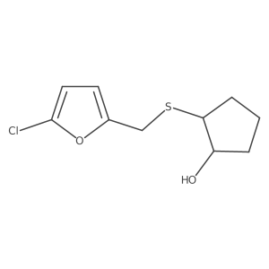 (1S,2S)-2-{[(5-chlorofuran-2-yl)methyl]sulfanyl}cyclopentan-1-ol Structure