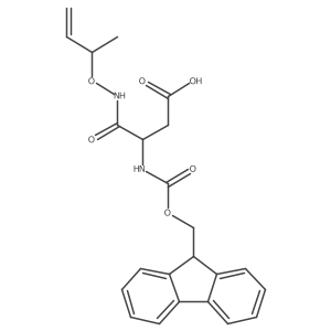 3-[(but-3-en-2-yloxy)carbamoyl]-3-({[(9H-fluoren-9-yl)methoxy]carbonyl}amino)propanoic acid Structure