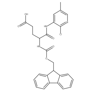 4-[(2-chloro-5-methylpyridin-3-yl)carbamoyl]-4-({[(9H-fluoren-9-yl)methoxy]carbonyl}amino)butanoic acid结构式
