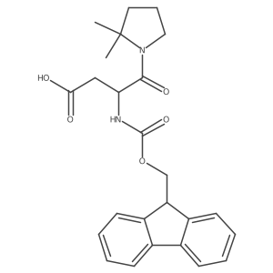 4-(2,2-dimethylpyrrolidin-1-yl)-3-({[(9H-fluoren-9-yl)methoxy]carbonyl}amino)-4-oxobutanoic acid结构式