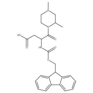 4-(2,4-dimethylpiperazin-1-yl)-3-({[(9H-fluoren-9-yl)methoxy]carbonyl}amino)-4-oxobutanoic acid Structure