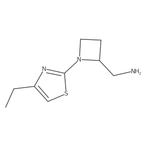 [1-(4-Ethyl-1,3-thiazol-2-yl)azetidin-2-yl]methanamine结构式