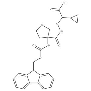 2-cyclopropyl-2-({[3-({[(9H-fluoren-9-yl)methoxy]carbonyl}amino)oxolan-3-yl]formamido}oxy)acetic acid Structure