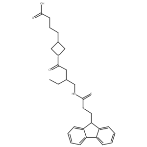 4-{1-[4-({[(9H-fluoren-9-yl)methoxy]carbonyl}amino)-3-methoxybutanoyl]azetidin-3-yl}butanoic acid结构式