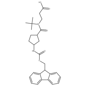 3-{N-tert-butyl-1-[3-({[(9H-fluoren-9-yl)methoxy]carbonyl}amino)cyclopentyl]formamido}propanoic acid Structure