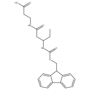3-[3-({[(9H-fluoren-9-yl)methoxy]carbonyl}amino)pentanamido]propanoic acid结构式