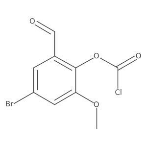 4-Bromo-2-formyl-6-methoxyphenyl chloroformate结构式