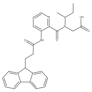 2-[N-(butan-2-yl)-1-[3-({[(9H-fluoren-9-yl)methoxy]carbonyl}amino)pyridin-2-yl]formamido]acetic acid结构式