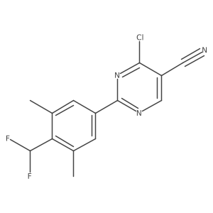 4-Chloro-2-[4-(difluoromethyl)-3,5-dimethylphenyl]pyrimidine-5-carbonitrile Structure