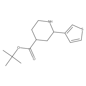 Tert-butyl 2-(thiophen-3-yl)piperidine-4-carboxylate结构式